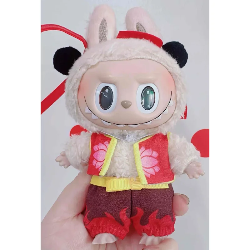 10 cm Labubu Poppenkleertjes Leuk Vliegend Varken Mount Ne zha2 Set Labubu V1 V2 Idool Poppenkleertjes Accessoires Speelgoed voor Fans Kinderen Geschenken