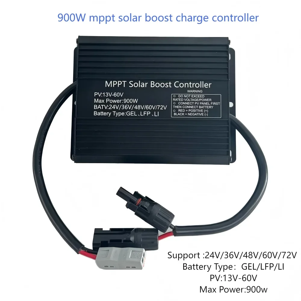 MPPT 1000W Boost Solar Charging Controller 18V Input 24V 36V 48V 60V 72V for Motorhome RV Golf Cart