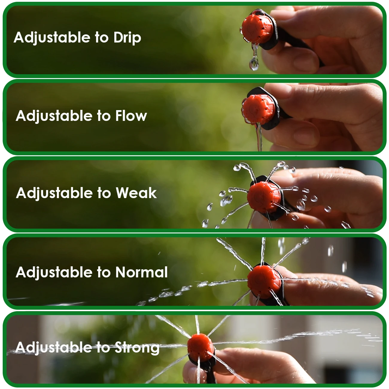 SPRYCLE 5-60M 1/4'' Drip Irrigation Garden Watering Cooling System Kit Splitter 4/7mm Micro Mist Spray Dripper Greenhouse