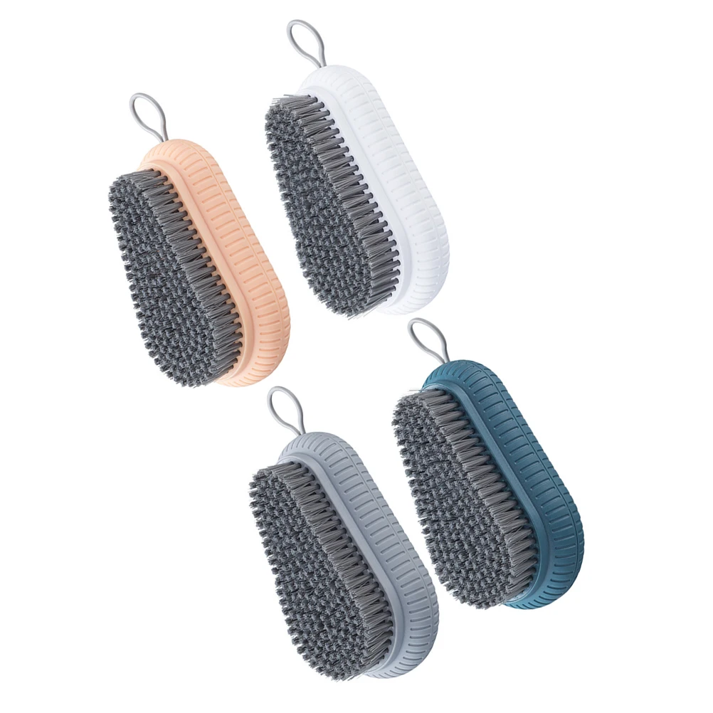 

4 Pcs Soft Bristle Cleaning Brush for Clothes Shoes Laundry Multipurpose Dense Bristles Stain Removal Design Kitchen