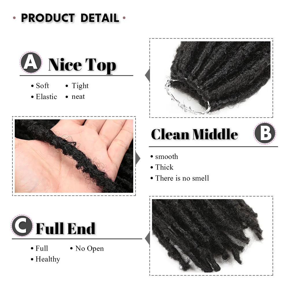 24 pulgadas nuevos pelo sintético suave Locs de ganchillo para mujeres negras cerraduras de mariposa naturales pelo de ganchillo trenzas de ganchillo