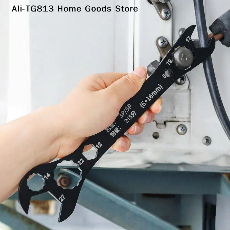 [TG813]1Pcs Multi-Function Double-End Fixed Wrench Air Conditioner Wrench Open End Wrench Set Ultra-Thin Flat Wrench Tool