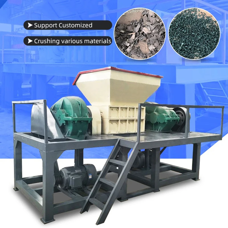 Tyre Shredder Plant Waste Tire Recycling Full Automatic Car Scrap Waste Tire Shredder Recycling Plant Used Tyre Machine