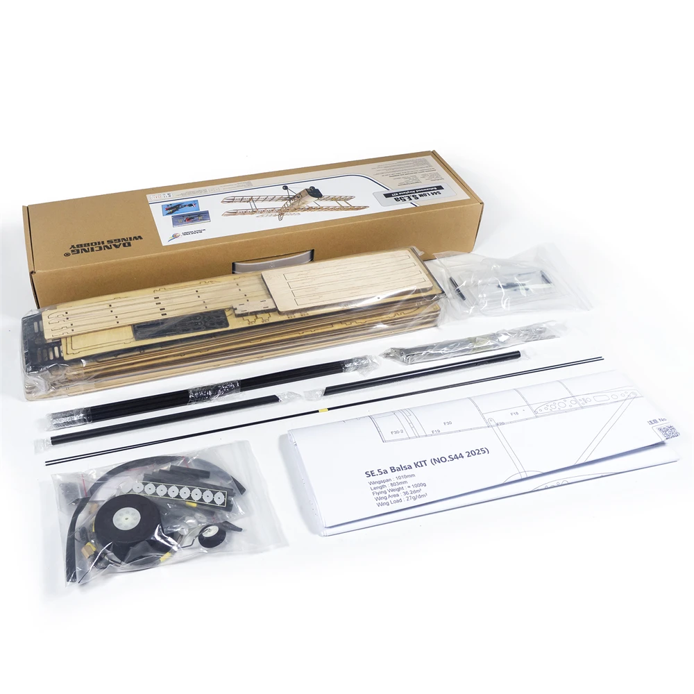 

Dancing Wings Hobby S44 S.E.5A 1010mm Wingspan Balsa Wood Biplane Warbird RC Airplane KIT/ KIT+Power Combo