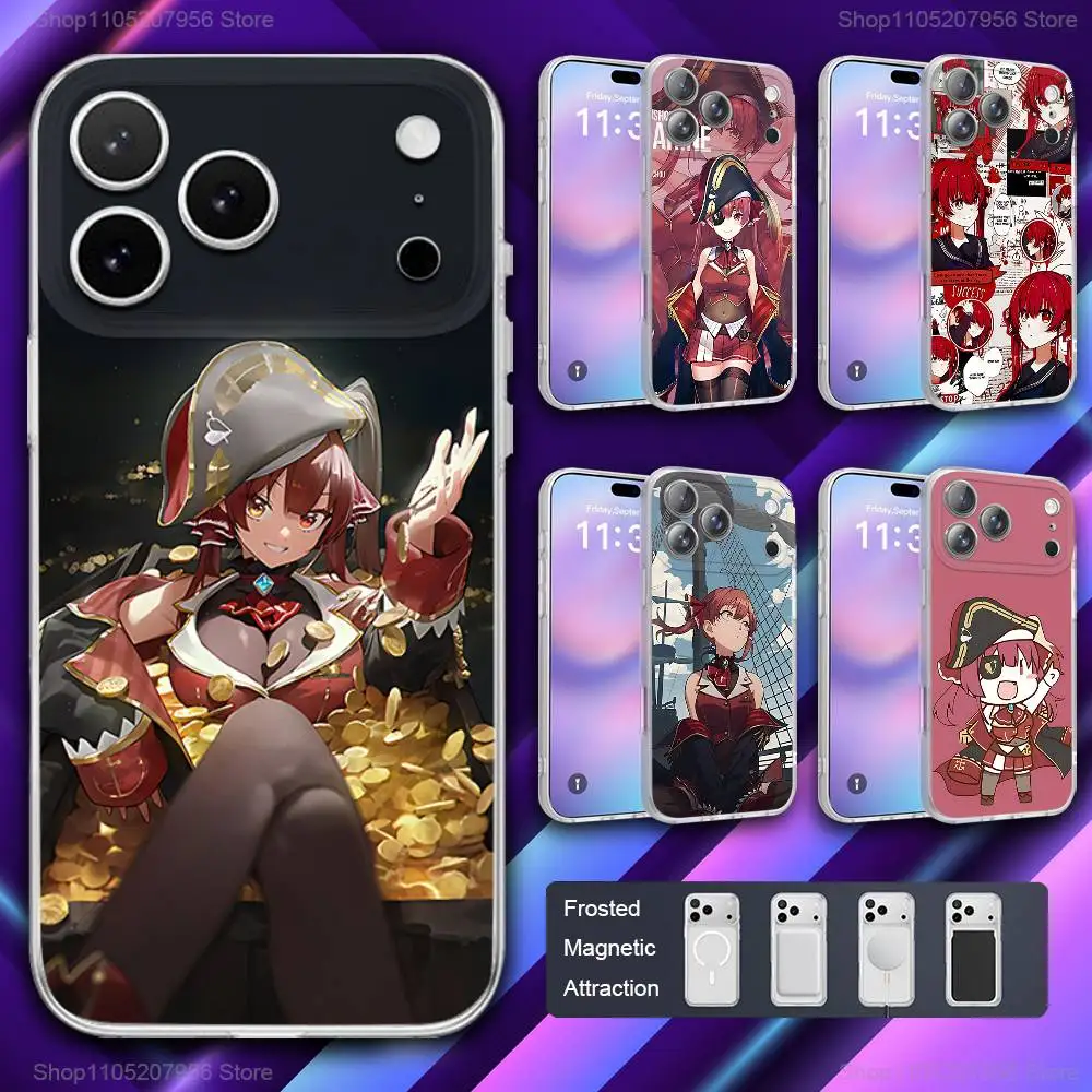 Casing HP H-Houshou Motif Gadis Marine Lucu, Magnetik, Berlapis Embun, Untuk iPhone 17,11,16,12,15,14,13,Pro,Plus,E,Max,Air,Mini