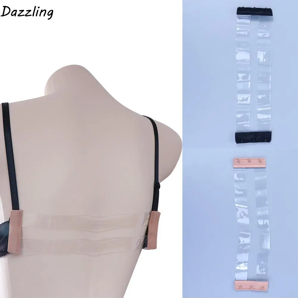

Useful Non Slip Women Solid Color 3 Hooks Bra Accessories Transparent Bra Extender Extension Buckle Bra Buckle