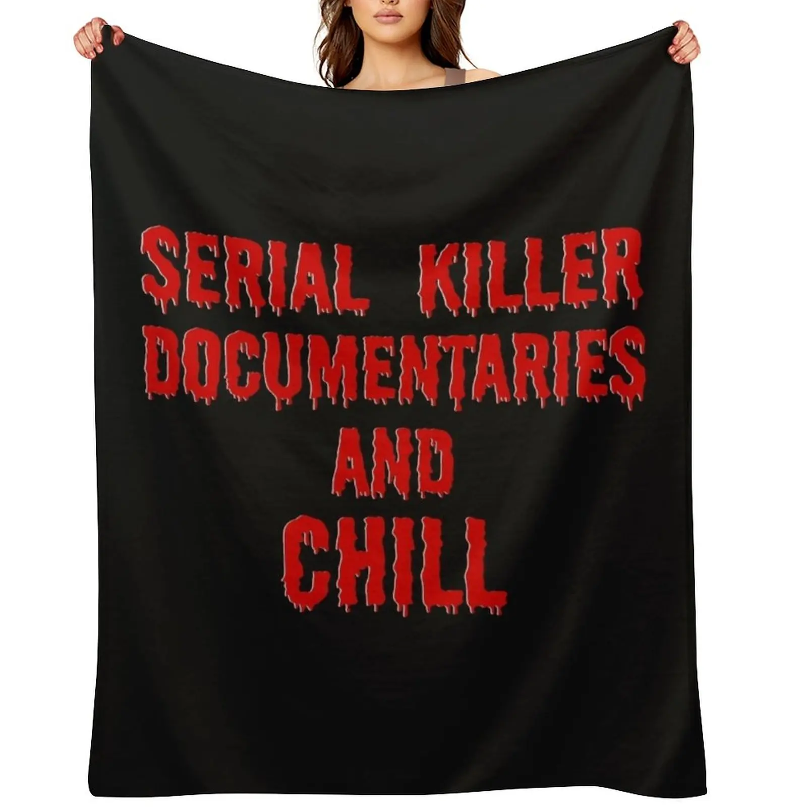 

Serial Killer Documentaries And Chill Throw Blanket Single Soft Plaid Luxury Thicken Beautifuls Blankets