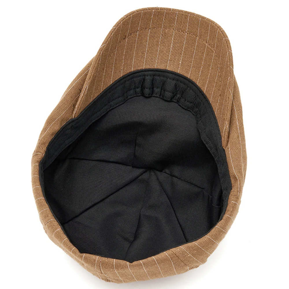 HT5053 Baskenmützen Frühling Herbst Kappe für Herren Damen Retro Künstler Maler Gestreifte Baskenmütze Herren Damen Ivy Flat Cap Bestseller Baskenmütze – Detail 10