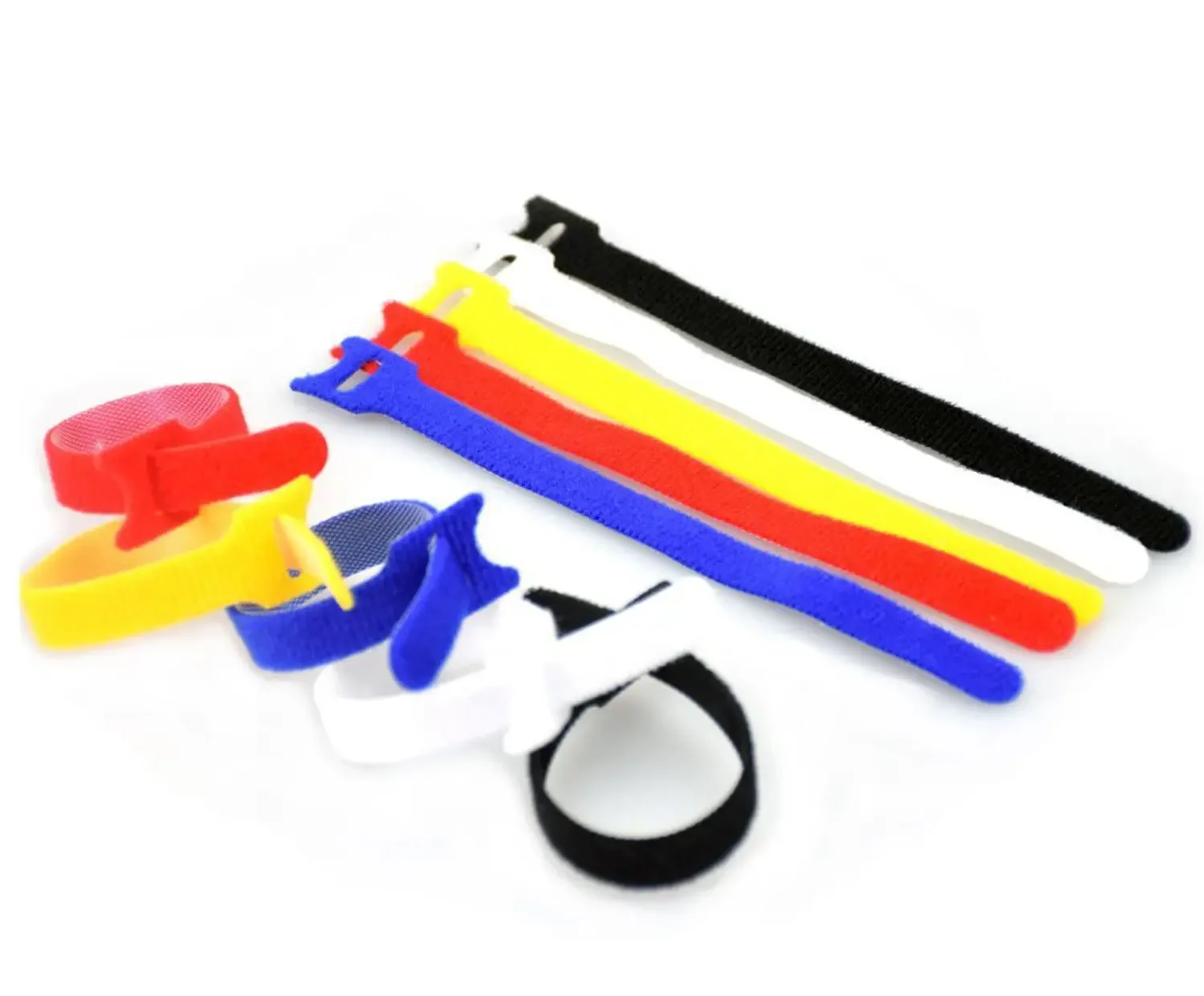 

100pcs Adjustable Releasable Reusable Hook And Loop Cable Ties, Cable Tidy Strap 120mm