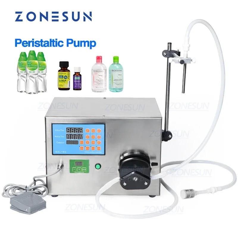 

ZONESUN Semi-Automatic Small Perfume Olive Oil Bottles Liquid Filling Machinery For Cosmetic