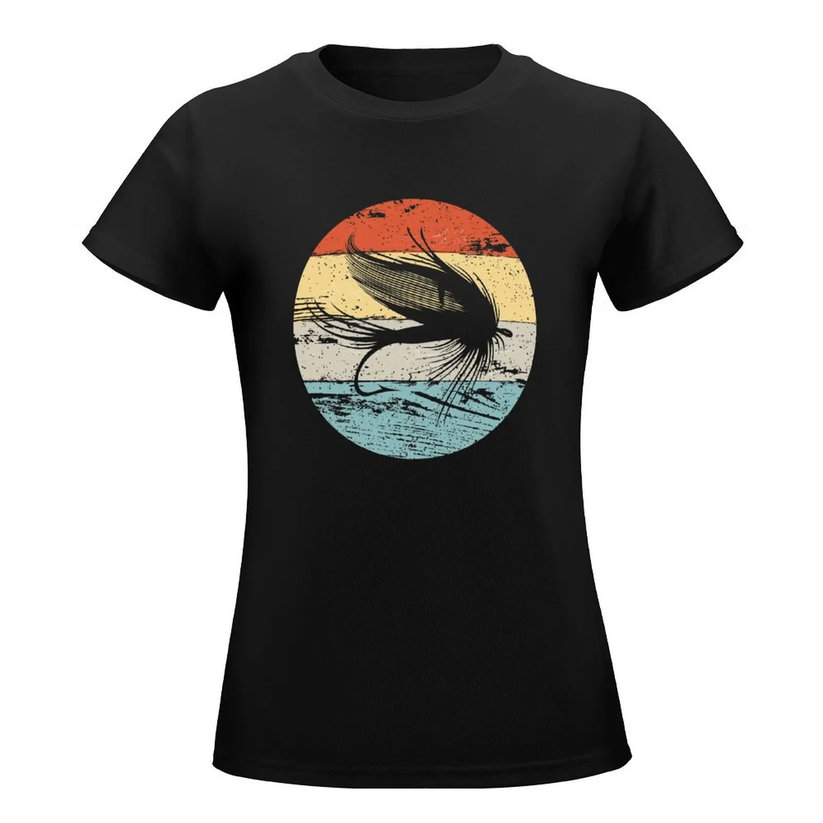 Fly Fishing Angler Vintage Retro Look Gift T-Shirt anime clothes tees tops for Women