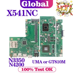 Placa base X541N N3350/N4200-CPU GT810M/UMA para ordenador portátil ASUS X541NA X541NC A541N R541N F541N A541NC, prueba correcta