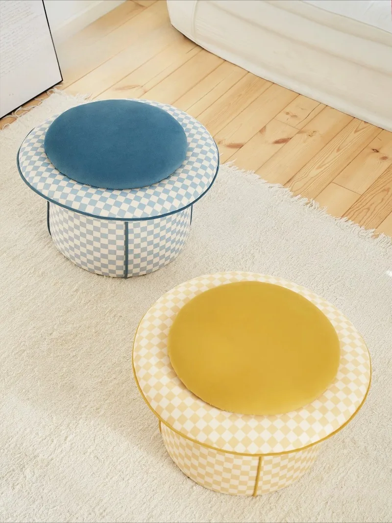 Magic Hat Shaped Storage Ottoman Multifunctional Shoe Footrest Stool For Living Room
