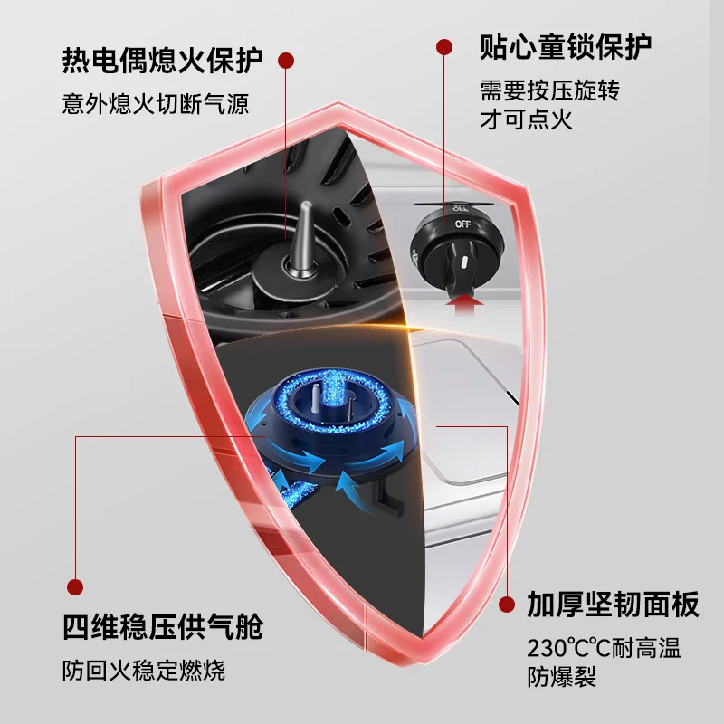 OPPEIN Газовая Плита Бытовая Настольная Плита Сжиженного Газа 5,2 КВт Горячая Двойная Газовая Плита