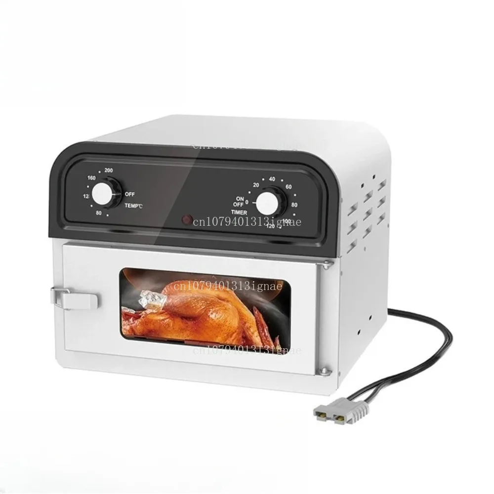 300W 12V Power Supply Air Fryer Toaster Oven Convection Heating Outdoor RV Camper Truck Boat - Auto Appliances