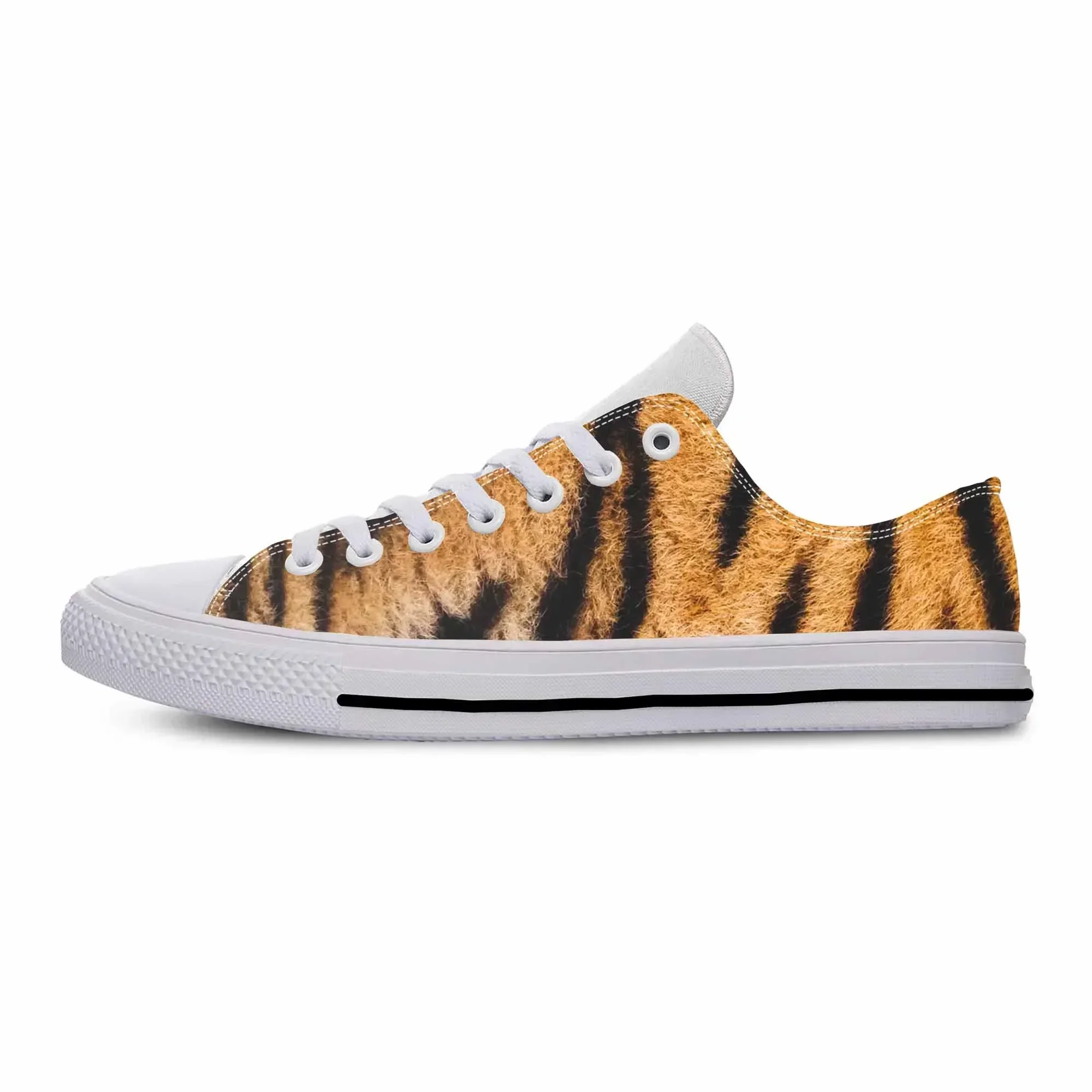 

Animal Tiger Stripe Skin Pattern Aesthetic Fashion Casual Cloth Shoes Low Top Comfortable Breathable 3D Print Men Women Sneakers