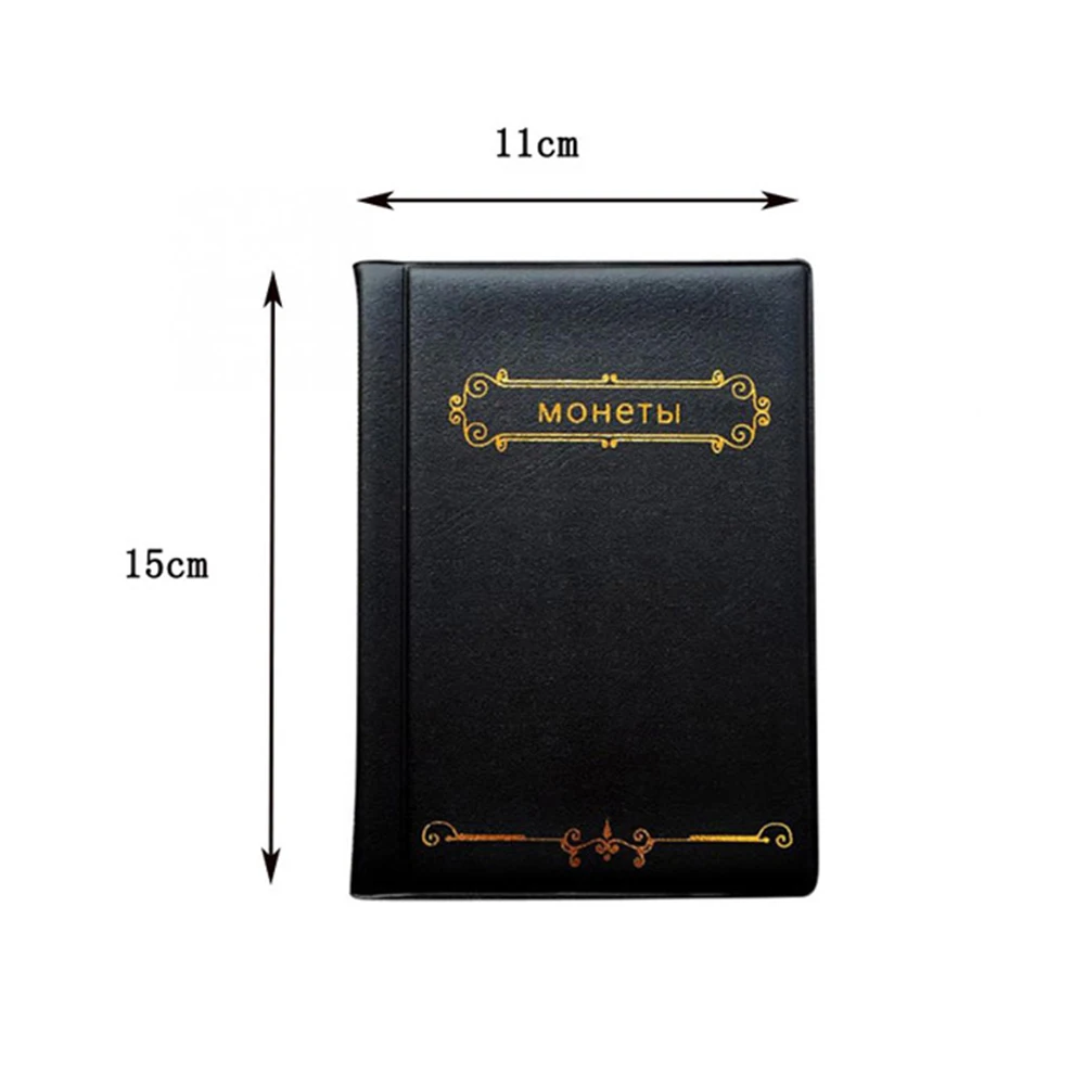 Coin Album Collection Book Tools Black Blue Non slip Flap Transparent Excellent Longevity High Quality PU Leather