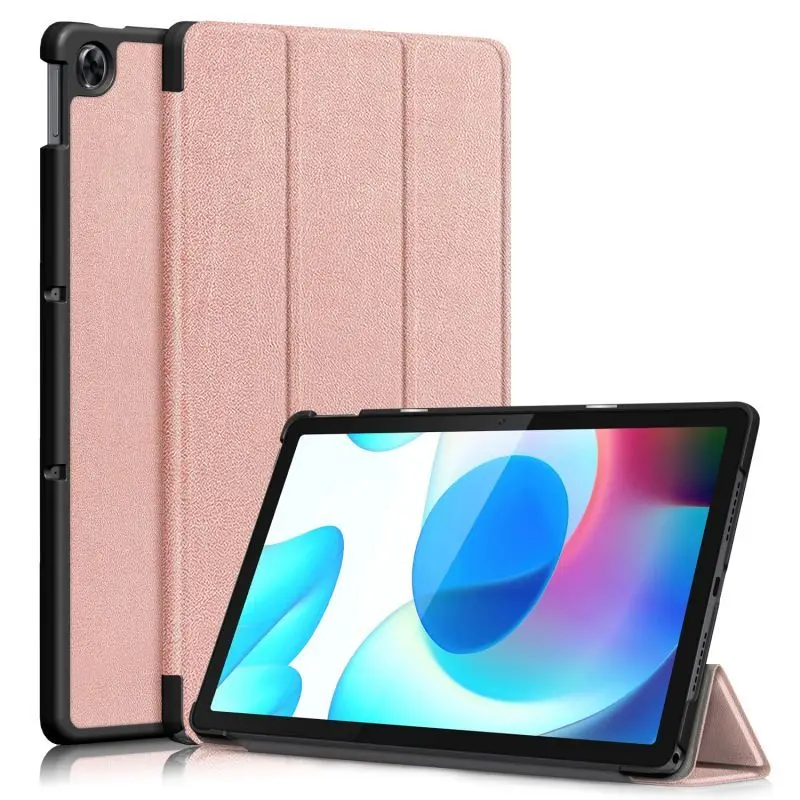 

Tablet Case For 2021 Realme Pad 10.4 Inch Pad 11 Tri-fold Flip Stand PU Cover For Realme Pad Mini 8.7 OPPO Pad Air 2022 Shell