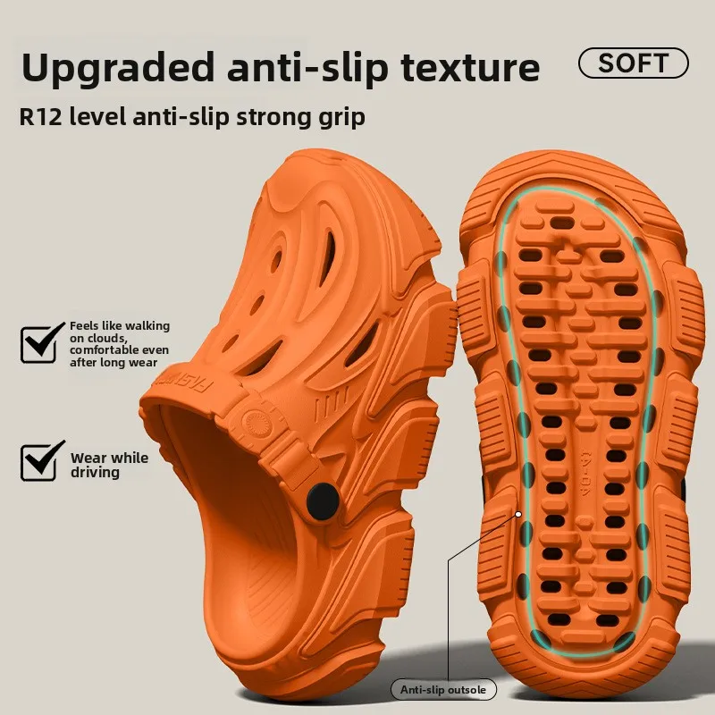 Anti Slip Hole Shoes for Men 2026 New Style for Summer Outdoor Wear, Driving Outdoors Beach Fishing River Wading Sandals for Men