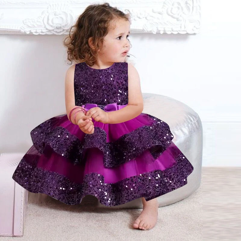 Vestido de encaje con flores para bebé, ropa de bautizo para recién nacidos, disfraz de Fiesta infantil de princesa para primer año, novedad