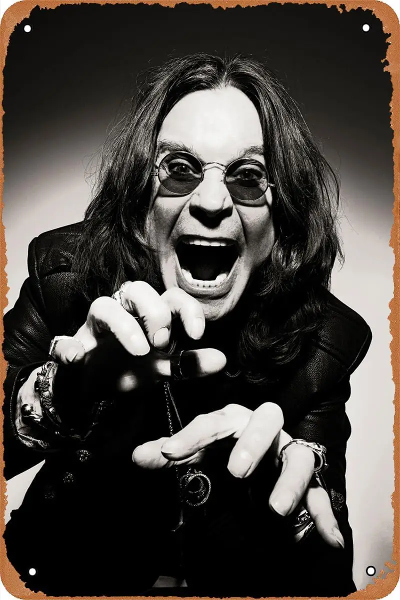Rock Musician Ozzy Osbourne Poster Tin Sign Retro Metal Sign for Cafe Bar Man Cave Office Home Wall Decor Gift