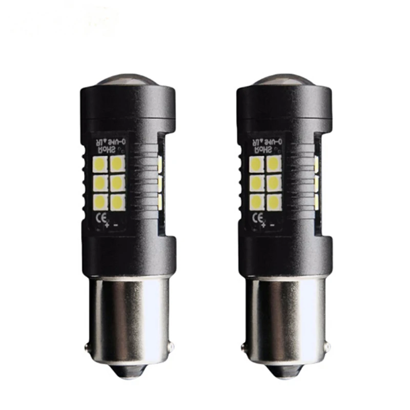 

【CR】1156 BA15S P21W 21SMD Светодиодные лампы для заднего хода автомобиля, 1200 лм, белые