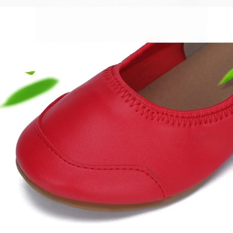 Damen-Tanzschuhe mit weicher Sohle und mittlerem Absatz, zweipunktige Sohle, rutschfest, für Ballsaal-Tanztraining und tägliche Übungen – Detail 5