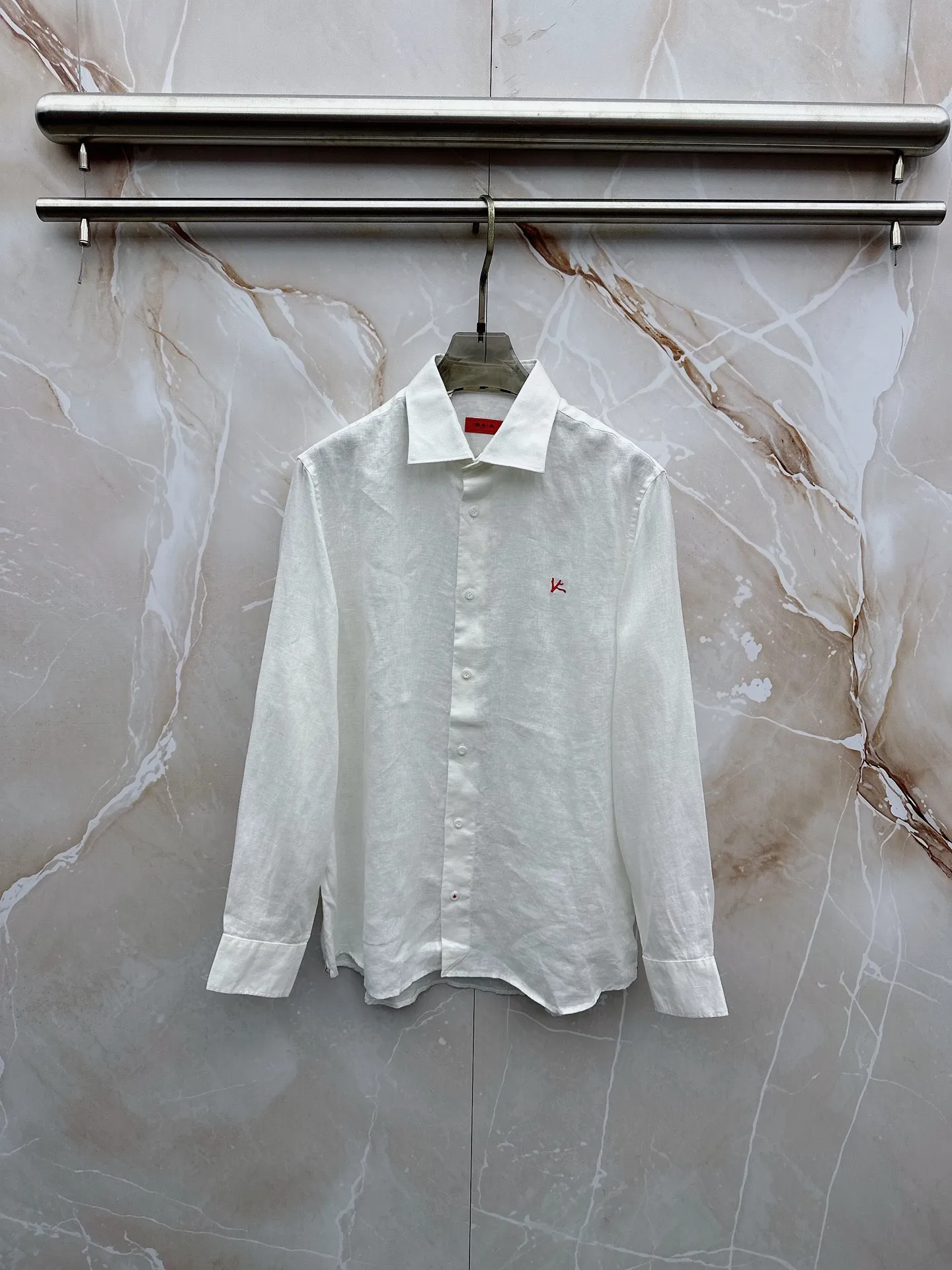 BLSK CPRT Shirt Linen men 2027 New Thin Fashion breathable embroidery comfortable long sleeves straight quality Big size S-4XL