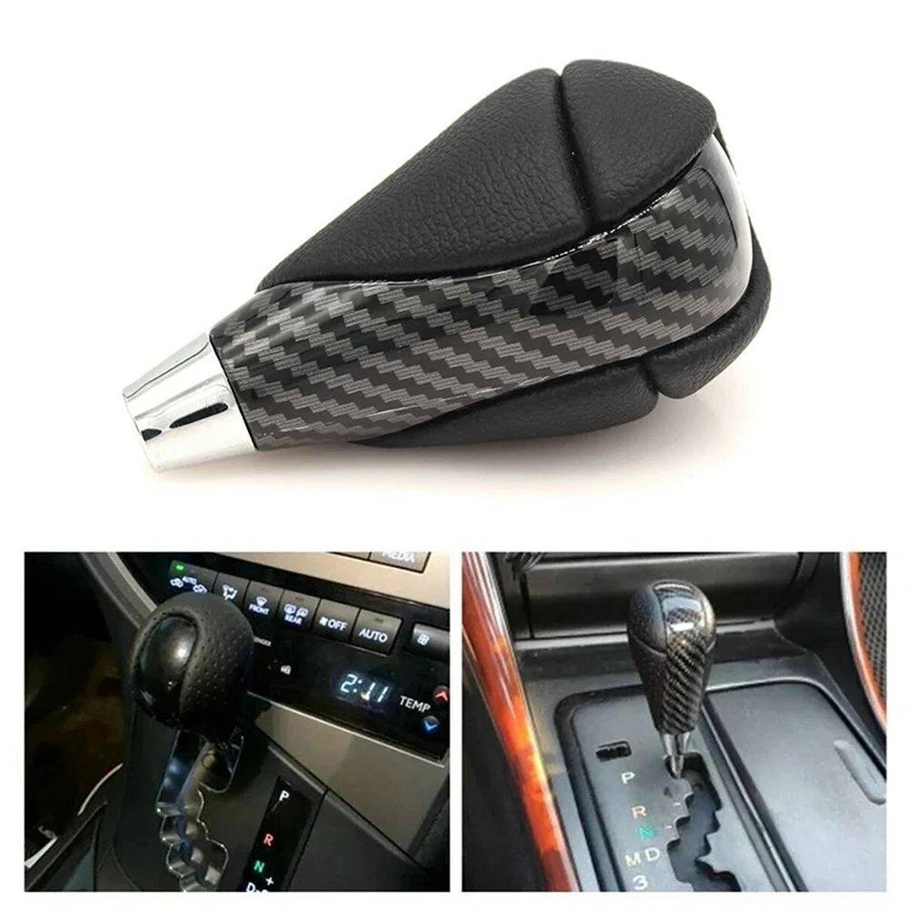 

1 PCS Carbon Fiber Leather Automatic Transmission Lever Shift Gear Head Fit For Lexus LS250 2006 2007 2008 2009 2010 2011 2012