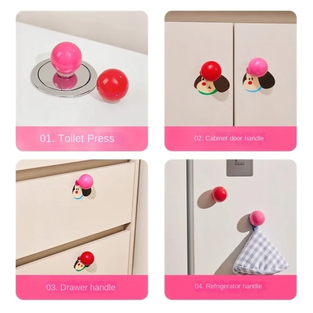 Cute Acrylic Sausage Dog Toilet Lid Holder Easy Grip Portable Toilet Lid Opener Cartoon No-Touch Toilet Lifting Device Bathroom