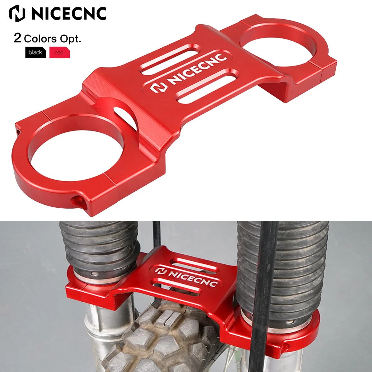 

NICECNC Motorcycle Front Fork Brace For Honda XR650L 1993-2024 2023 2022 2021 2020 2019 XR 650L Fork Tube Stabilizer Aluminum