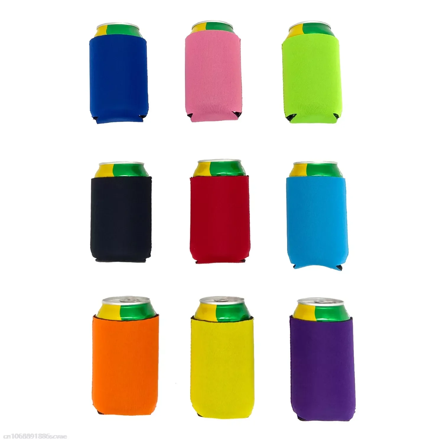 1PC Solid Color Portable Cup Cover Beer Sleeves Camping Can Cup Soda Cover Foam Material Drink Cooler Bottle Outdoor Sleeve