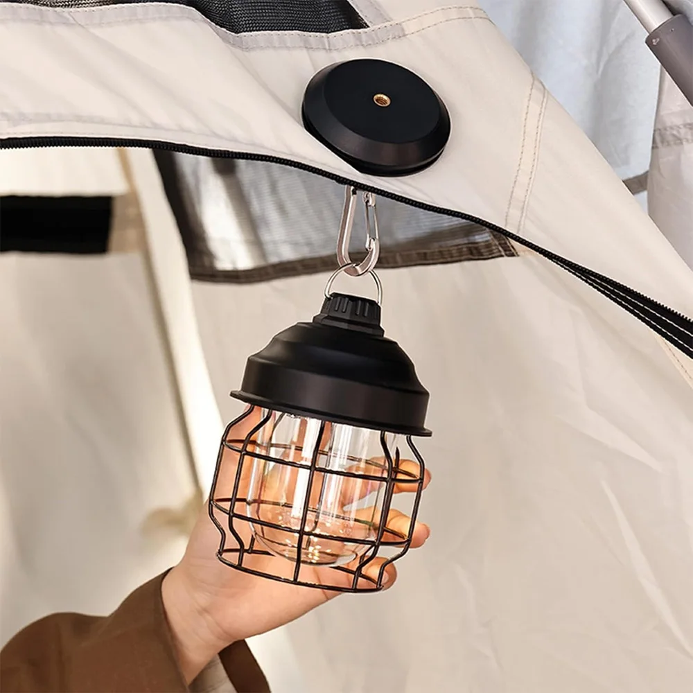 Outdoor Magnetic Tent Hook Portable Multi-purpose Tent Ceiling Buckle Clamp Suction Cup Camping Rope Retainer Lamp Hook