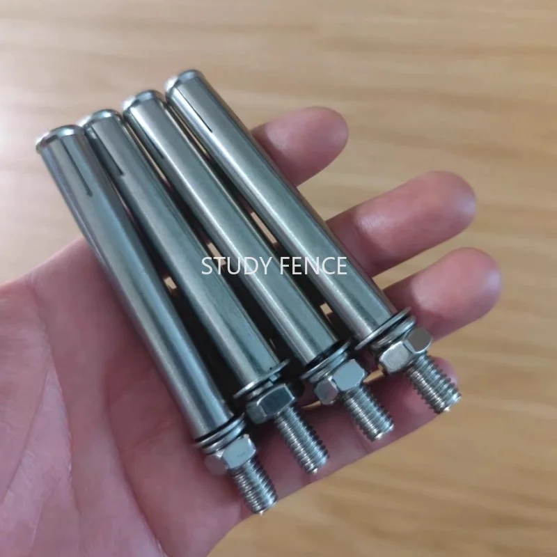 10PCS Stainless Steel Expansion Bolt Outer Hexagon Nut Bolt Set Fixed Fasteners Hardware Accessories Used for Fencing Armrest