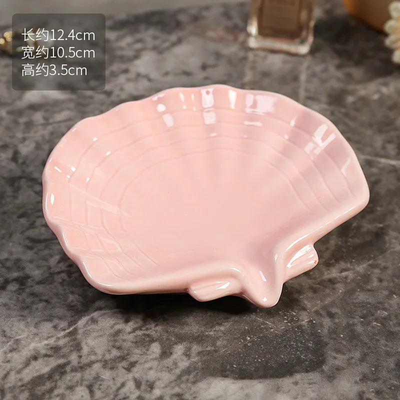 Cute Ceramic Soap Dish with Drain Holes Creative Bathroom Soap Holder Water Drainable Sink Tray Home Kitchen Decor Gift