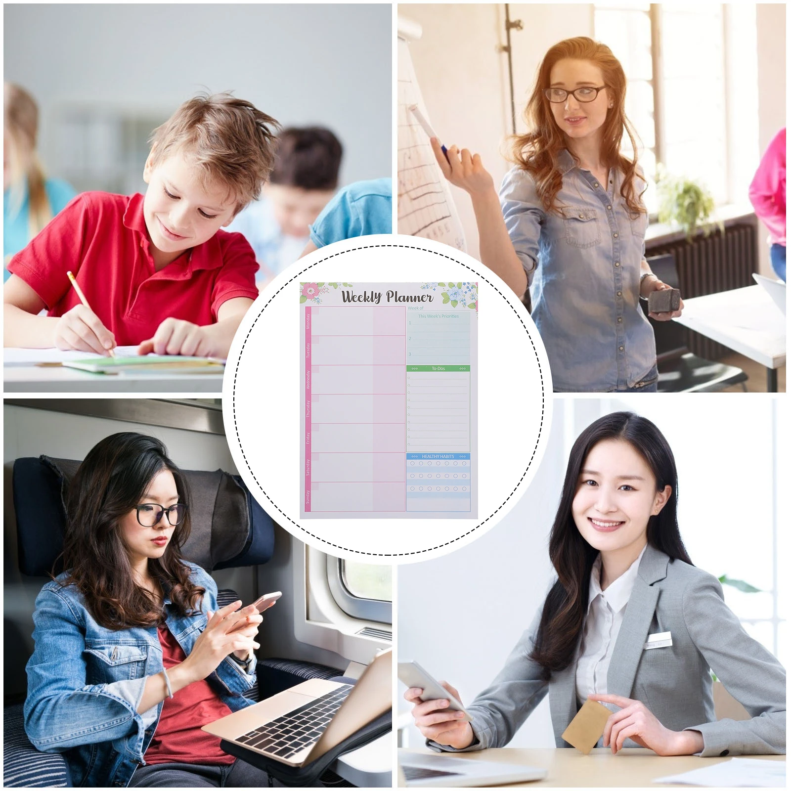 

Weekly Planner Notepad Daily Use Pads Household Small Memo Paper Office Multi Function Note Accessories Compact Planner
