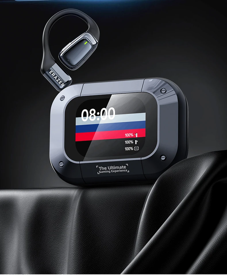 【KI-Übersetzer-Ohrhörer】HTC NE25 Bluetooth-Kopfhörer mit LCD-Touchscreen, kabellose Sportkopfhörer mit langer Akkulaufzeit und HD-Mikrofon – Detail 5