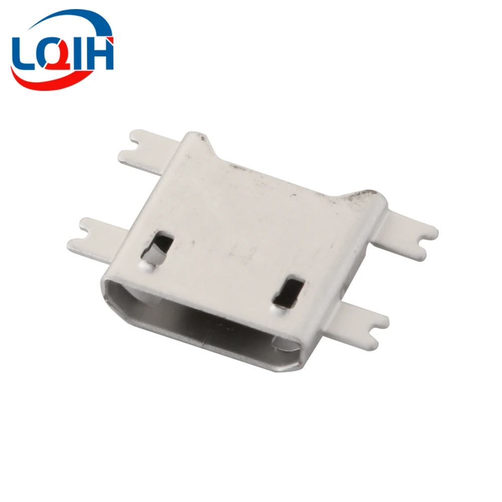 10PCS Micro USB 5S Type B Sink Plate Patch 1.17 Borderless Broken Plate Micro 5p USB Female Socket Connector  Connector
