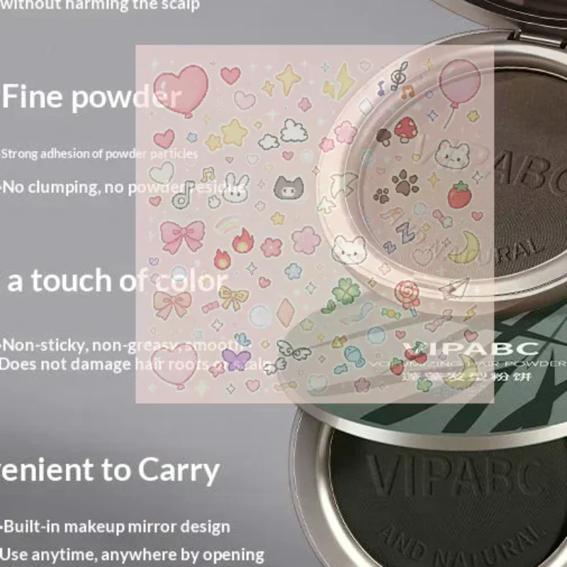 Black Brown Fluffy Hair Powder Instant Gray Hair Coverage Natural Hairline Shaping For Daily Travel Quick Hair Touch Up