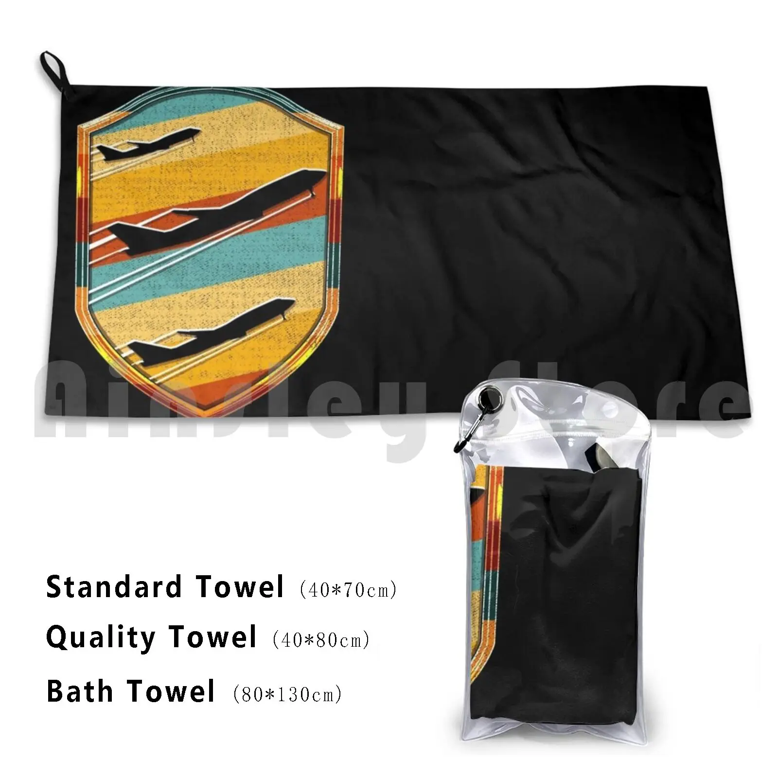 Towel Retro Airplane Pilot Flying Vintage Aviation 1998 Retro Airplane Pilot Retro Airplane