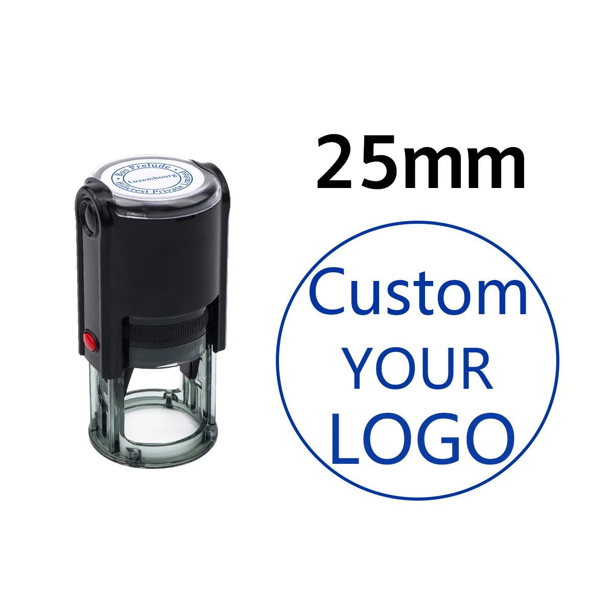 Aangepaste zelfinktende stempel met uw eigen logo, lichtgevoelige inkt / rubberen stempel, personaliseren uw logo Meerdere inktkleuropties