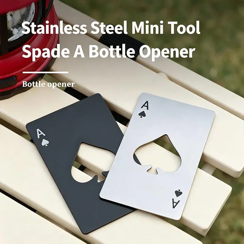 Stainless Steel Spades A Winemaker Bottle Opener Playing Cards Bottle Opener Card Beer Bottle Opener Party Gift
