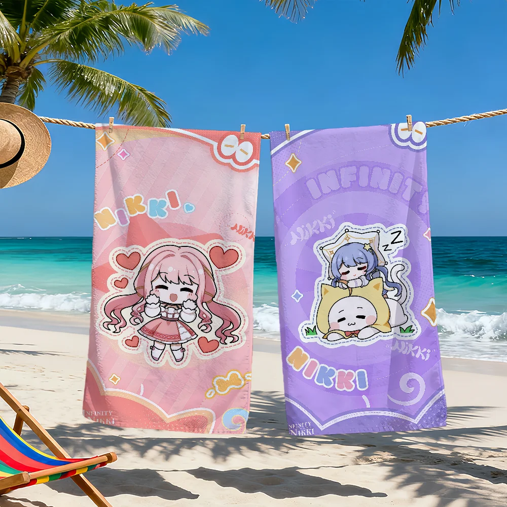 funny fanart kawaii Infinity Nikki chibi game Soft Beach Towels Quick Dry Pool Towel for Travel Gym bathing Spa Camp sport Gift
