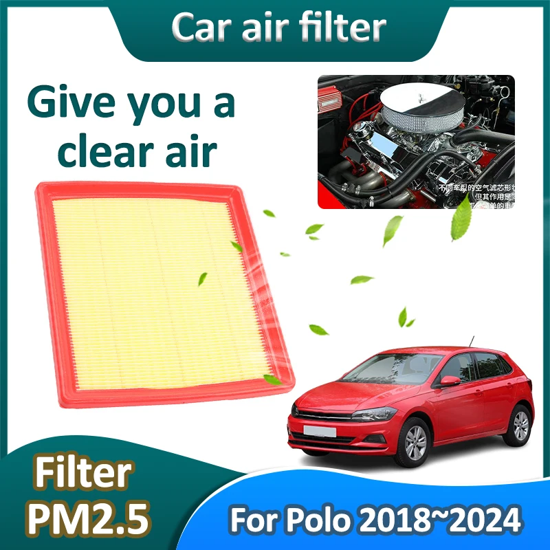 

For Volkswagen VW Polo Virtus MK6 AW1 BZ1 AE1 2018~2024 Cars Purification Filters Element Fresh Cabin Purifier Car Accessories