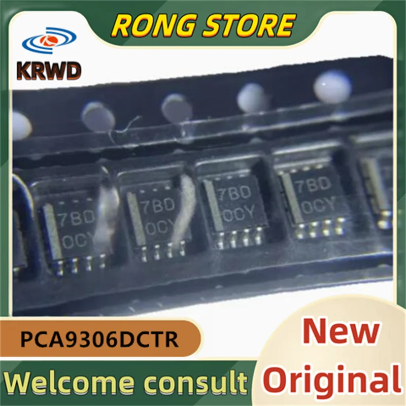 50pcs 7BD New and Original PCA9306DCTR PCA9306  MSOP-8