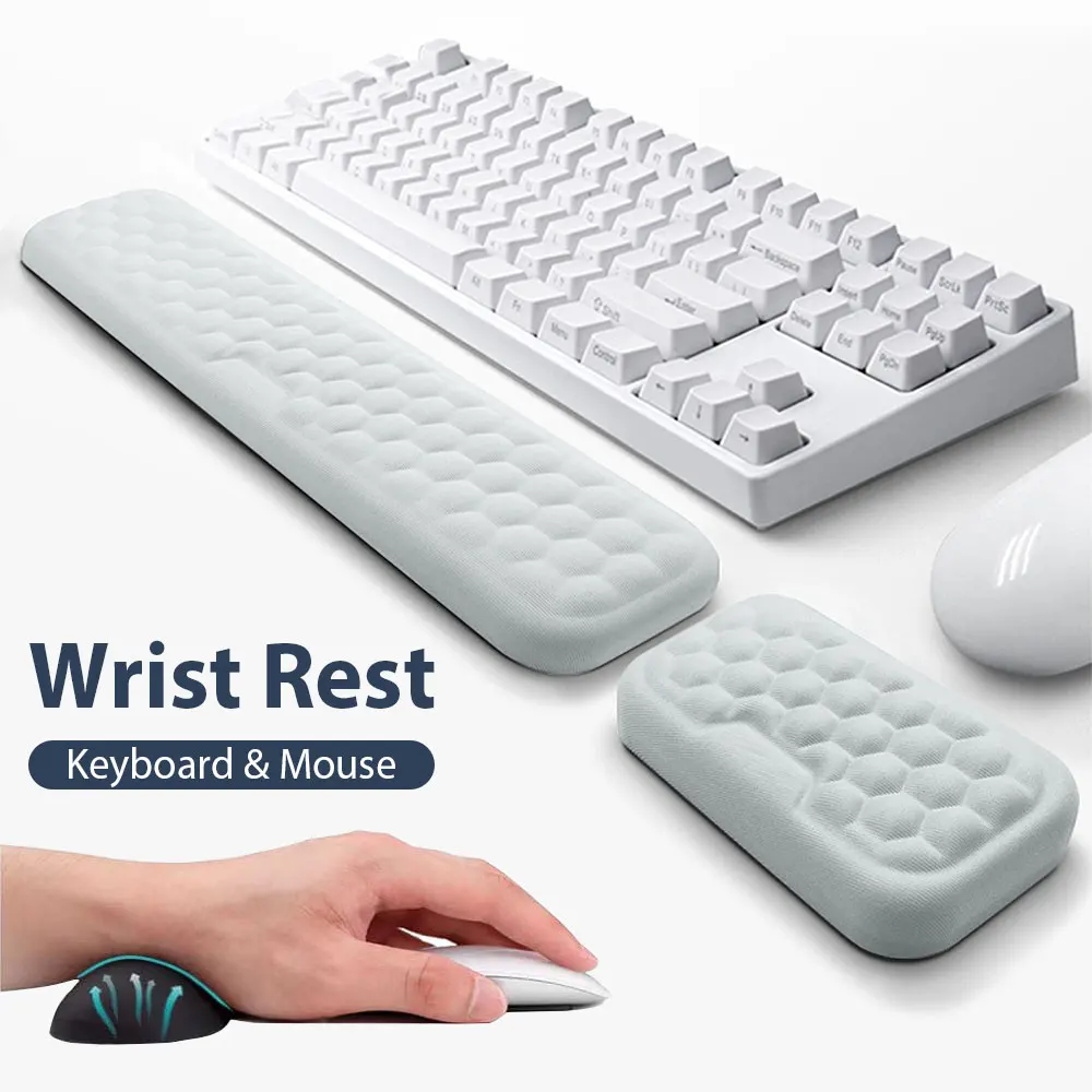 Mouse keyboard Wrist Rest Ergonomic Foam Wrist Pad Support Pad With Anti Slip Base For PC Laptop Desktop Computer Office Gaming