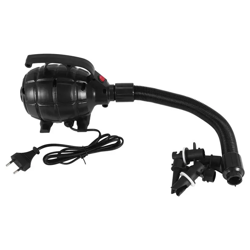 ABWR-Black Camping Utility Tool Air Bed Air Inflation Tool 600W Air Compressor Portable Air Mat Electric Air Pump EU Plug