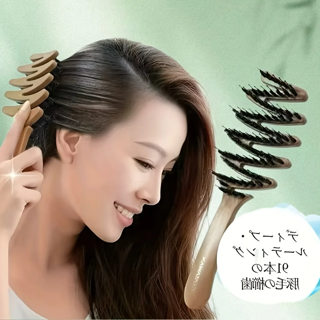 高品質の静電気防止頭皮マッサージ/ソフトブラシで、滑らかでボリュームのある髪を実現、あらゆる長髪タイプに適しています、人間工学に基づいたデザイン