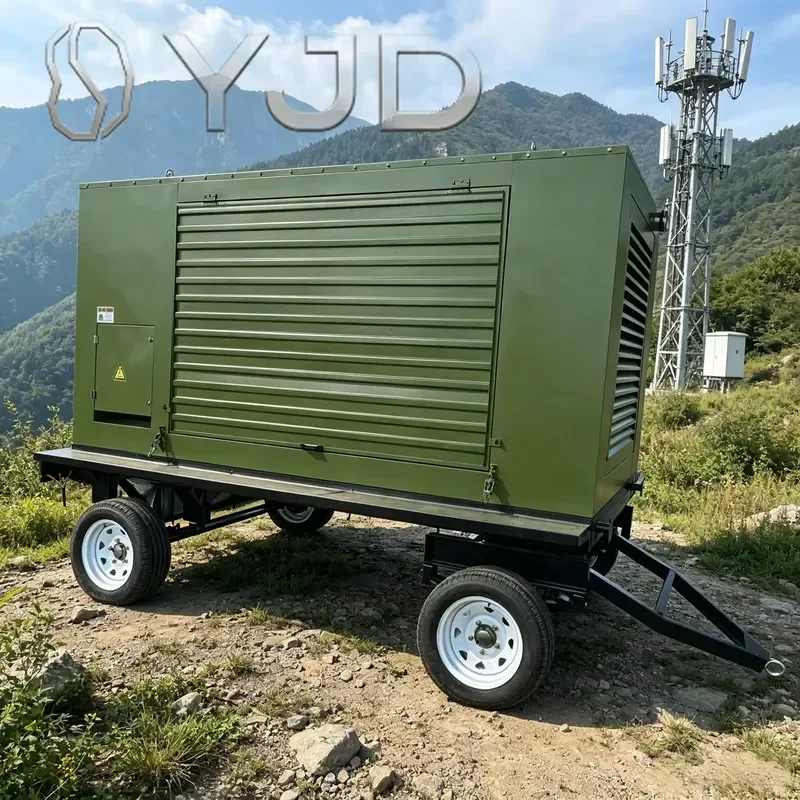Heavy Water Cooling Silent Diesel Genset 220V/380V/415V 50/60HZ LCD Screen  Pure Copper Voltage for France