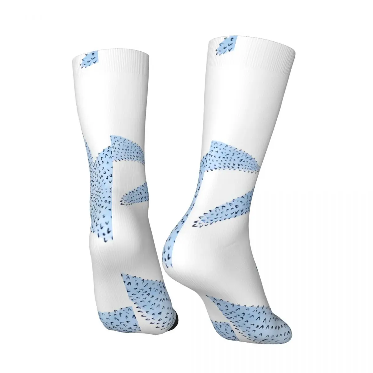 Retro Dancing Blue Starfish Men's compression Socks Unisex Harajuku Seamless Printed Novelty Crew Sock